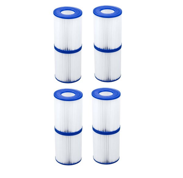 4 Doppelpack x Bestway Filterkartuschen Gr. II, 10,6 x 13,6 cm