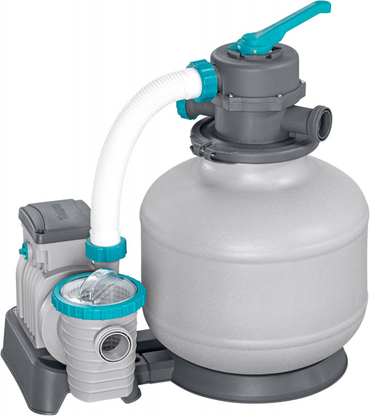 Bestway Sandfilteranlage Sandfilterpumpe mit Zeitschaltuhr 6.056 l/h, 230 W