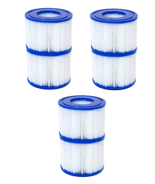 3 Doppelpack x Bestway LAY-Z-SPA® Xtras Filterkartusche Gr. VI 10,6 x 8,0 cm